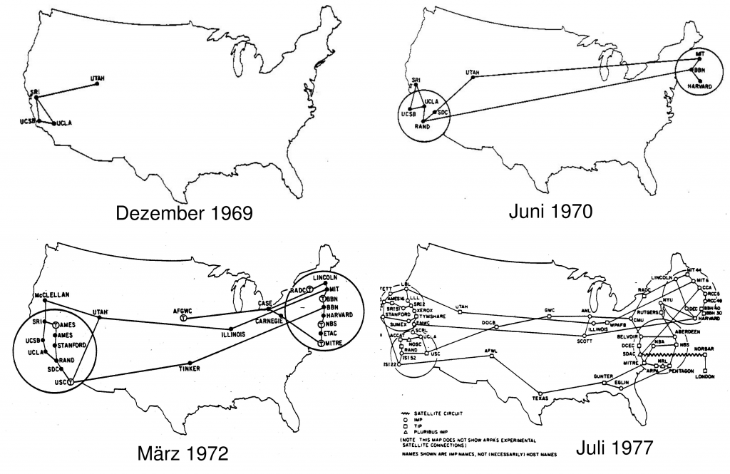 Modern internetin temeli sayılan ArpaNet, kullanılmaya başlandığı 1969 yılında sadece 4 noktayı birleştiren bir ağ görünümündeydi.